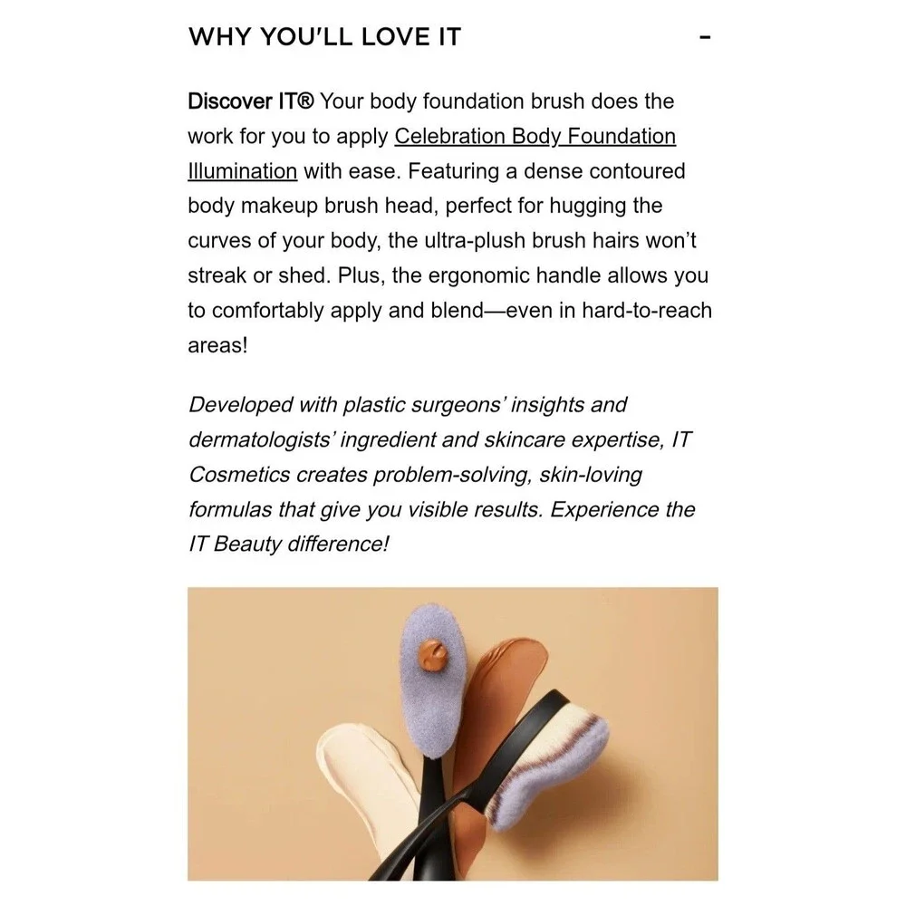 IT Cosmetics Heavenly Luxe Flawless Body Foundation Brush No. 28 Makeup Sponge